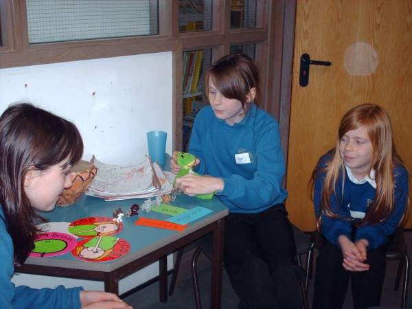 In Year 5/6 primary difficult social barriers disapear and are replaced with fun and friendship; Froggie is included in the group!